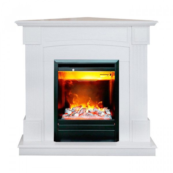 Электрокамин с классическим очагом 3D Real-Flame Andrea Corner STD/EUG WT (WT-F513) с очагом 3D Olympic