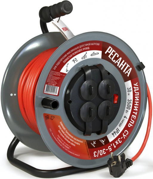 Силовой удлинитель Ресанта СУ-3х1,5-30/3
