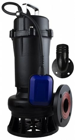 Фекальный насос LEO 50WQD8-16-1.1F (1.1кВт, 29м3/ч, H-18м, d патр.50мм, до 20мм)