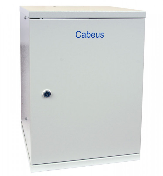 Шкаф телекоммуникационный настенный Cabeus WSC, 10", 8U, 405х326х300 мм (ВхШхГ), дверь: металл, боковая панель: сплошная, сварной, цвет: серый