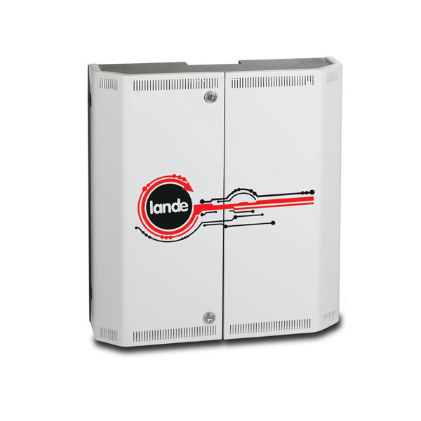 Шкаф телекоммуникационный настенный Lande NETbox SLIM, 19", 10U, 522х480х250 мм (ВхШхГ), дверь: двойная распашная, металл, боковая панель: сплошная несъемная, цвет: серый