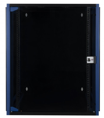 Шкаф телекоммуникационный настенный Datarex, 19", 15U, 624х600х450 мм (ВхШхГ), дверь: стекло, боковая панель: сплошная съемная, разборный, цвет: чёрный