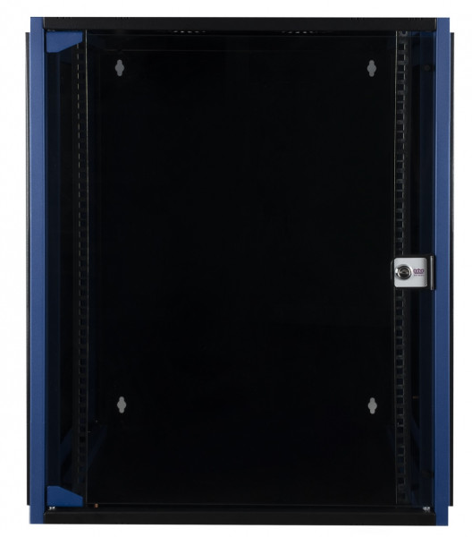 Шкаф телекоммуникационный настенный Datarex, 19", 15U, 624х600х450 мм (ВхШхГ), дверь: стекло, боковая панель: сплошная съемная, разборный, цвет: чёрный