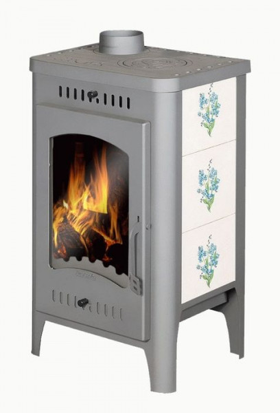 Дровяная печь ЭКОКАМИН БАВАРИЯ ОПТИМА НЕЗАБУДКА C ПЛИТОЙ