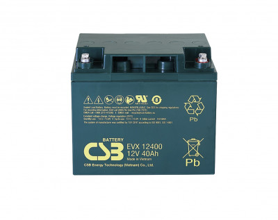 Аккумулятор для ИБП CSB Battery EVX, 154,8х130х195 мм (ВхШхГ),  необслуживаемый свинцово-кислотный,  12V/34 Ач, (EVX 12400)