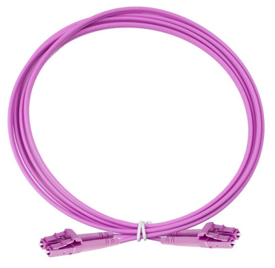 Шнур коммутационный Eurolan Tight Buffer, Duplex LC/LC, OM4 50/125, LSZH (нг(A)-HF), Ø 3,1мм, 7м, цвет: пурпурный, (41R-40-LC-LC-07)