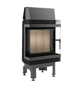 Фронтальная дровяная топка Kratki Blanka LP/BS(угловое стекло слева-справа)