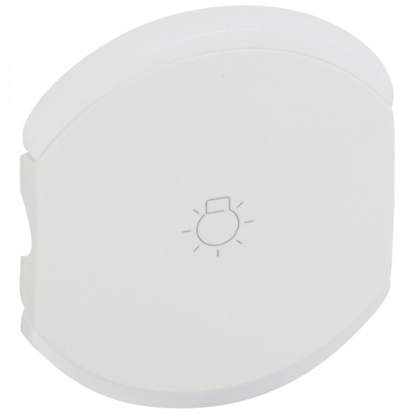 Лицевая панель для светорегулятора Legrand Celiane, 97х97 мм (ВхШ), кол-во клавиш: 1, Символ "свет" (лампа), цвет: белый, (LEG.068142)