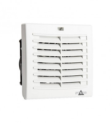 Вентилятор STEGO FPI 018, с фильтром, 230V, 92х92х88 мм (ВхШхГ), вентиляторов: 1, 39 дБ, IP54, поток: 19 м3/ч, для электротехнических шкафов, цвет: светло-серый