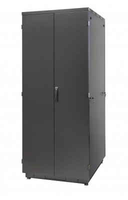 Дверь (к шкафу) Eurolan S3000, 22U, 800 мм Ш, двойная, металл, цвет: чёрный