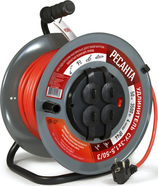 Силовой удлинитель Ресанта СУ-3х1,5-50/3