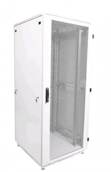 Шкаф серверный напольный ЦМО ШТК-Э, IP20, 18U, 920х600х600 мм (ВхШхГ), дверь: перфорация, задняя дверь: перфорация, боковая панель: сплошная, разборный, цвет: серый, (ШТК-Э-18.6.6-44АА)