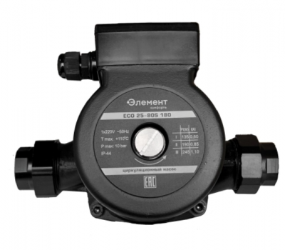 Насос для отопления Элемент Комфорта ECO 25-80S 180 с гайками