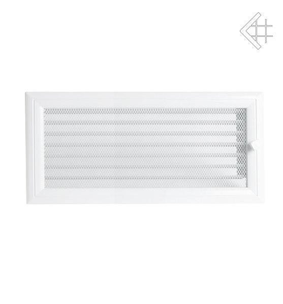 Вентиляционная решетка для камина Kratki 17х37 Оскар белая с жалюзи 37OBX