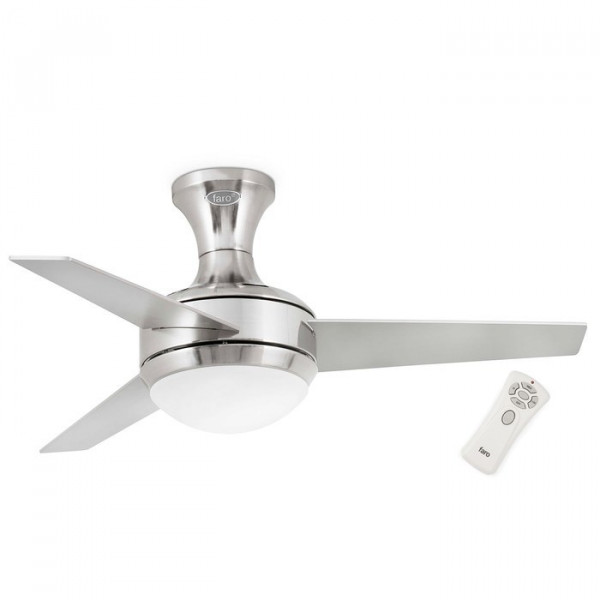 Вентилятор с подсветкой Faro MINI UFO MATT NICKEL (33455)