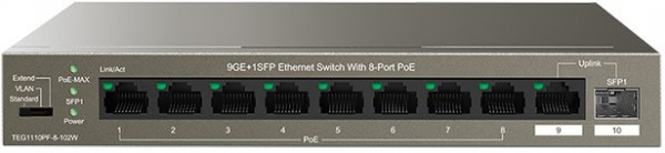 Коммутатор (свитч) Tenda TEG1110PF-8-102W