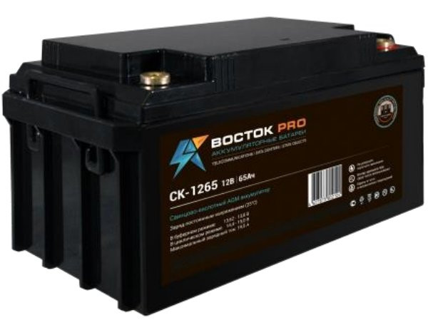 Аккумулятор герметичный свинцово-кислотный Восток СК 1265