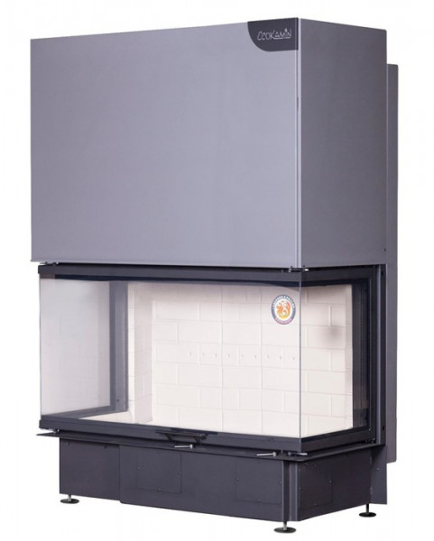 Трёхсторонняя дровяная топка ЭКОКАМИН Дельта 1200 принтинг