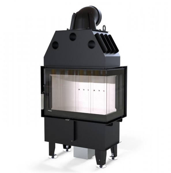 Угловая правая дровяная топка DEFRO HOME INTRA SM BP MINI, угловое стекло справа