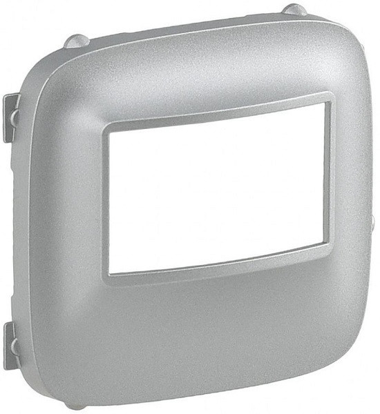 Лицевая панель для датчика движения Legrand Valena Allure, 58х51 мм (ВхШ), кол-во клавиш: 1, цвет: алюминий, без нейтрали, (LEG.752379)