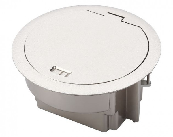 Люк напольный Simply Connect, сплав цинка, глубина установки: 74 мм, модулей: 2, в фальш-пол, цвет: серебро