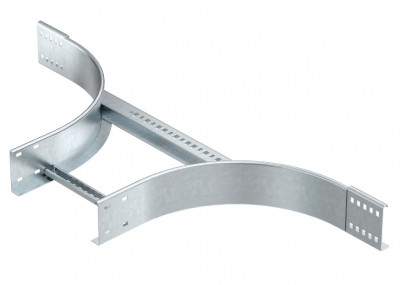 Ответвитель  BETTERMANN, Т-образн., плавн., 200х110х1050 (ШхВхД), с перфорацией, для лестничных лотков, толщина: 2 мм, сталь, покрытие: горячий цинк, Тип: SLAA 1120 R3 FT