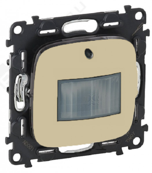 Датчик движения Legrand Valena Allure, без подсветки, внутренняя, 71х71 мм (ВхШ), цвет: слоновая кость, без нейтрали (752870)