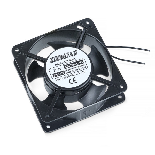 Вентиляторный модуль Cabeus, 220V, 1U, 38х120х120 мм (ВхШхГ), вентиляторов: 1, поток: 150 м3/ч, для настенных шкафов серии SH-05F, цвет: чёрный