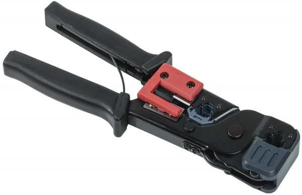 Инструмент для обжима проводников ITK, RJ-45 (8P8С); RJ-12 (6P6С), без храп.механизма, черный, (TM1-B10V)