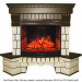 Каменный камин (портал+очаг) InterFlame Exter /Экстер угловой с очагом Panoramic 25 LED FX QZ