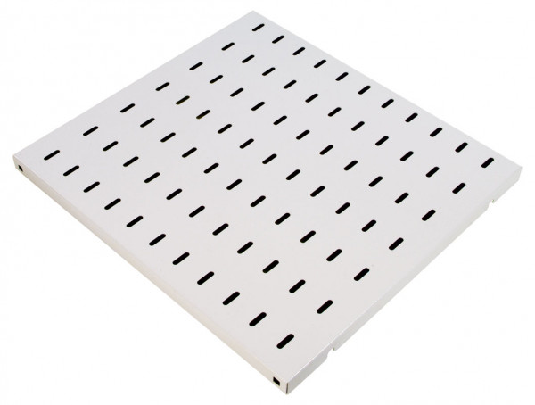 Полка ЦМО СВ, перфорированная, стационарная, 1U, 25х496х1000 мм (ВхШхГ), нагрузка до 45 кг, для шкафов и стоек, цвет: серый