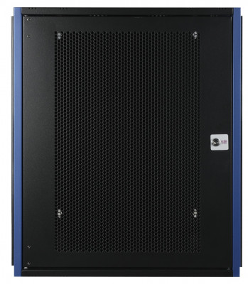 Шкаф телекоммуникационный настенный Datarex, 19", 15U, 624х600х450 мм (ВхШхГ), дверь: перфорация, боковая панель: сплошная съемная, разборный, цвет: чёрный