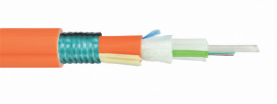 Кабель волоконно-оптический Eurolan L21 Loose tube,  36хОВ, OM2 50/125, LSZH (нг(A)-HF), Ø 12,4мм, снаружи зданий в грунт, бронированный, цвет: оранжевый