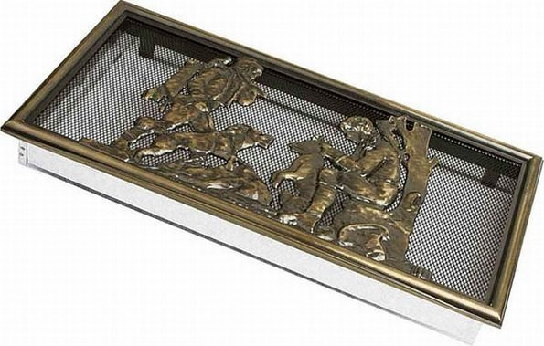 Вентиляционная решетка для камина Kratki Охотник 44х22 MYSLIWY