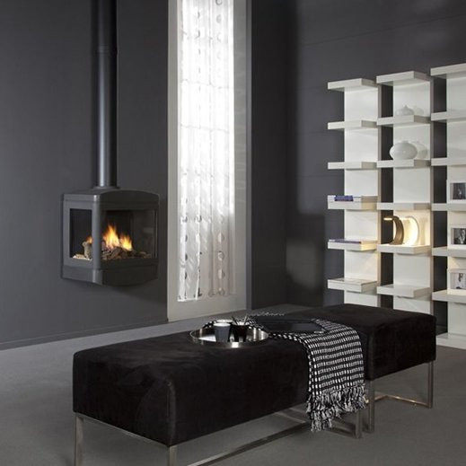 Панорамный газовый камин Faber Skive