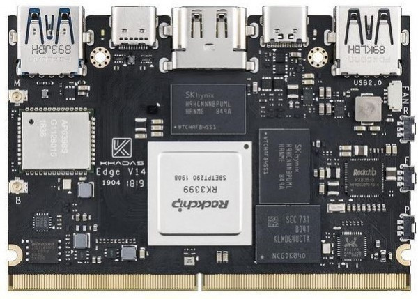 Одноплатный компьютер Khadas Edge Max Rockchip RK3399