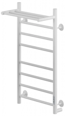 Электрический полотенцесушитель Ника WAY-2 80/40 с полкой RAL9016 белый матовый правый тэн