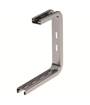 Кронштейн DKC B5 Combitech, настенно-потолочн., для лотков h =150мм, С-образн., 41х250х190 (ШхВхД), толщина: 2,5 мм, нерж. сталь, покрытие: Inox 304