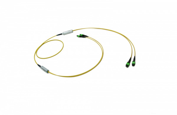 Коммутационный шнур оптический Eurolan, MTP/MTP, OS2 9/125, LSZH (нг(A)-HF), Ø 5,5мм, 1м, цвет: жёлтый, (43M-S2-48-M2-M2-001-0E-FFA-10)