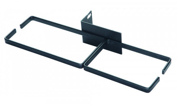 Организатор коммутационных шнуров Eurolan, 19", 1HU, 10х266,7х76,2 мм (ВхШхГ), кольцевого типа, 2 кольца, цвет: чёрный