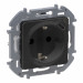 Розетка электрическая Legrand INSPIRIA, 2к+З+USB, 16АX, 75,8х75,8 мм (ВхШ), шторки защитные, цвет: антрацит (673773)