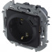 Розетка электрическая Legrand INSPIRIA, 2к+З+USB, 16АX, 75,8х75,8 мм (ВхШ), шторки защитные, цвет: антрацит (673773)