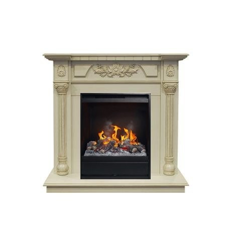 Электрокамин с классическим очагом 3D Real-Flame Dacota STD/EUG WT с очагом 3D Olympic