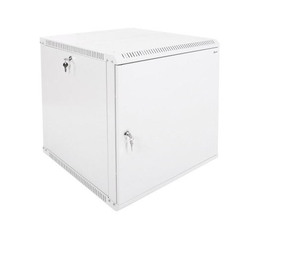 Шкаф телекоммуникационный настенный ЦМО ШРН-Э, 19", 12U, 608х600х650 мм (ВхШхГ), дверь: металл, боковая панель: сплошная, разборный, цвет: серый