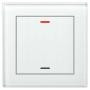 Cенсорный выключатель MDT technologies BE-GTL1TW.01 KNX/EIB, 2-кнопочный, встроенный тадчик температуры, встроенный интерфейс KNX (BCU), RGBW индикация, 4 логических модуля, установка в монтажной коробке, размеры (Ш x В): 92 мм x 92 мм, ц