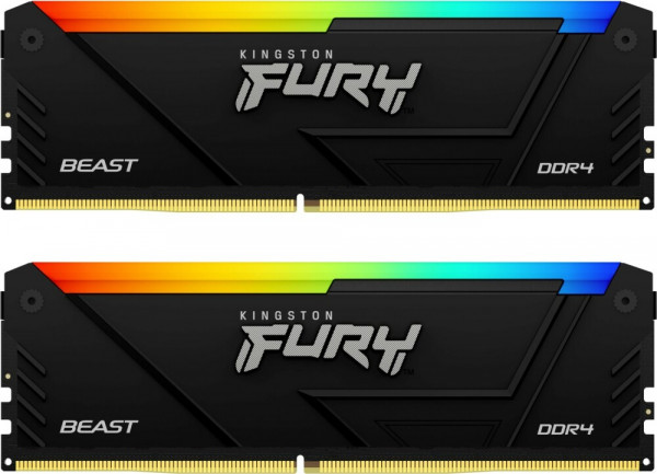 Оперативная память 32Gb DDR4 3200MHz Kingston Fury Beast RGB (KF432C16BB12AK2/32) (2x16Gb KIT)