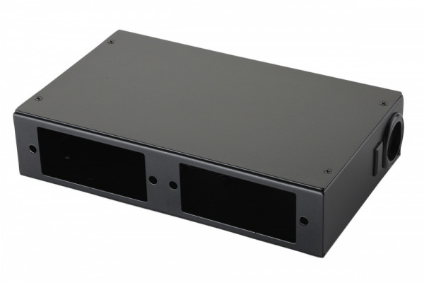 Точка консолидации Eurolan Q-SLOT, 54х240х145 мм (ВхШхГ), 2 слота, цвет: чёрный