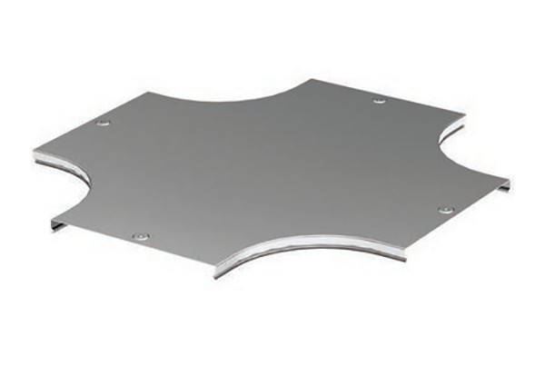 Крышка DKC S5 Combitech, Х-образн., 150х15х410 (ШхВхД), для металлических лотков, толщина: 0,8 мм, сталь, цинк-ламель