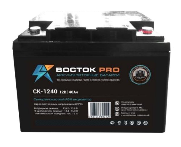 Аккумулятор герметичный свинцово-кислотный Восток СК 1240