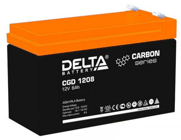 Аккумулятор герметичный свинцово-кислотный Delta CGD 1208